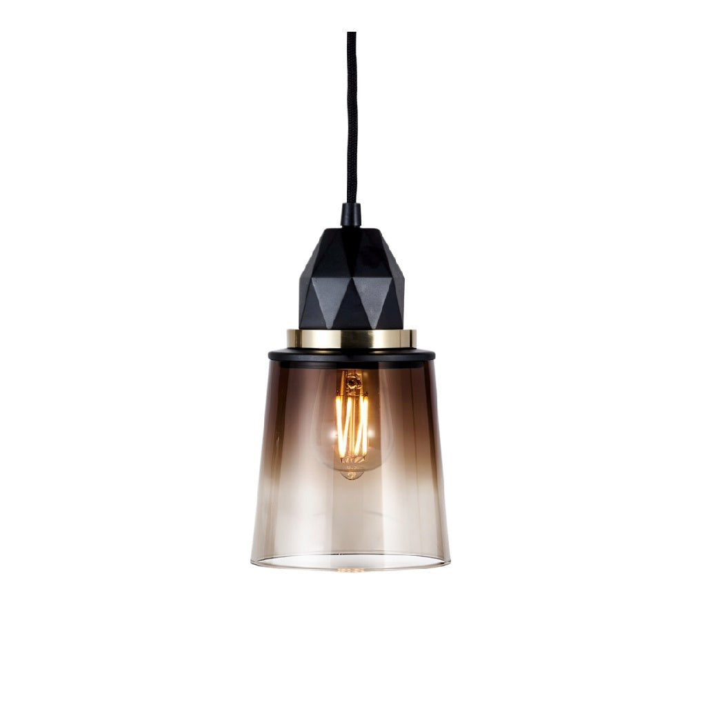 **Stylowa lampa wisząca z przezroczystym kloszem**